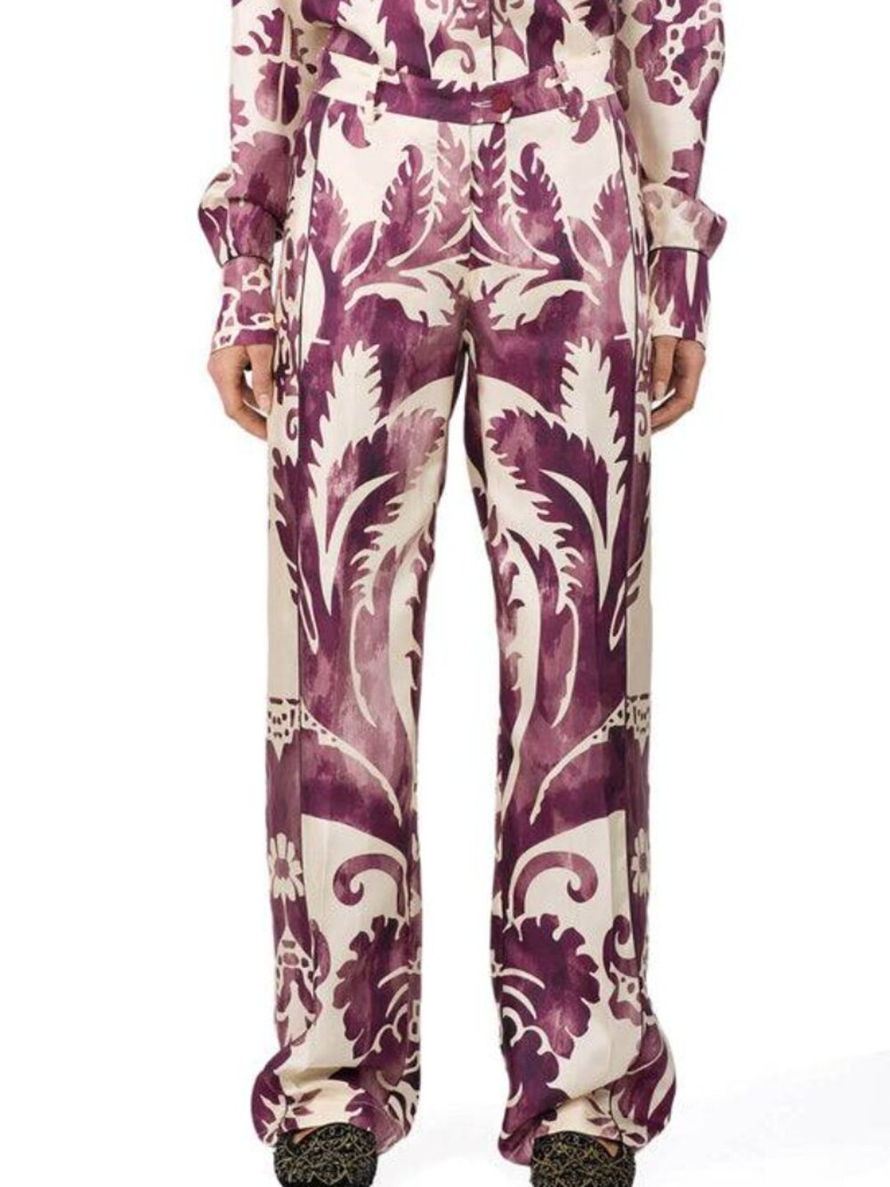 NEW FOR RESLESS SLEEPERS FRS Women Pajama Pants Etere Velvet Damascus Bottom